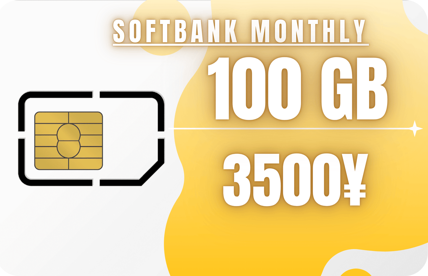 Softbank Monthly Unlimited 100GB Data & Incoming SMS Only