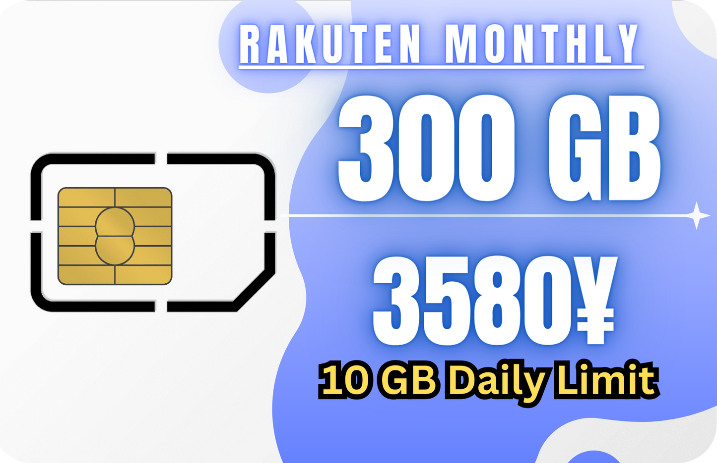 Rakuten Monthly 300GB Data Only