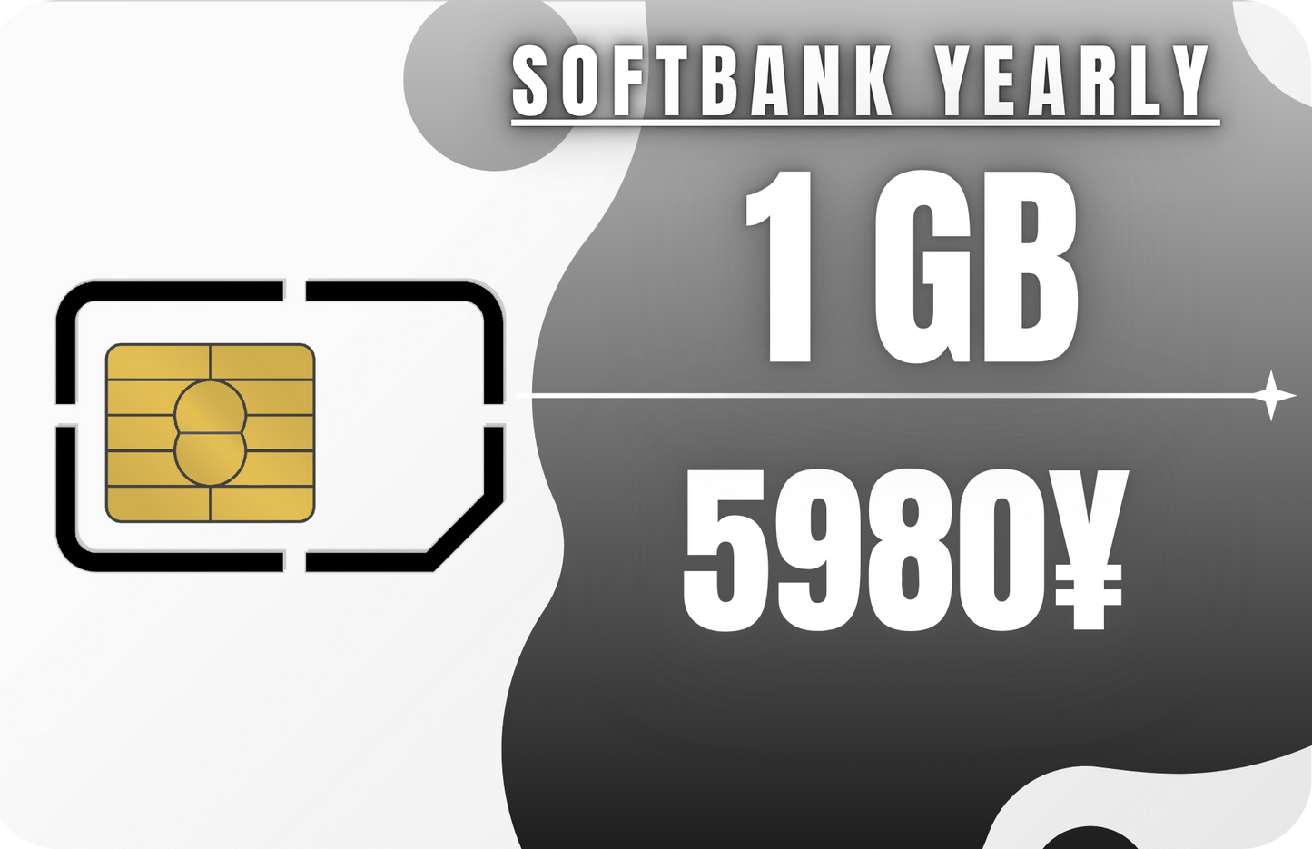 Softbank Yearly 1GB Data & Incoming SMS Only