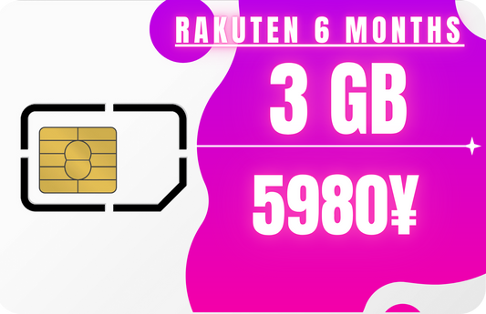 Rakuten Half-Year 3 GB Data & SMS Only