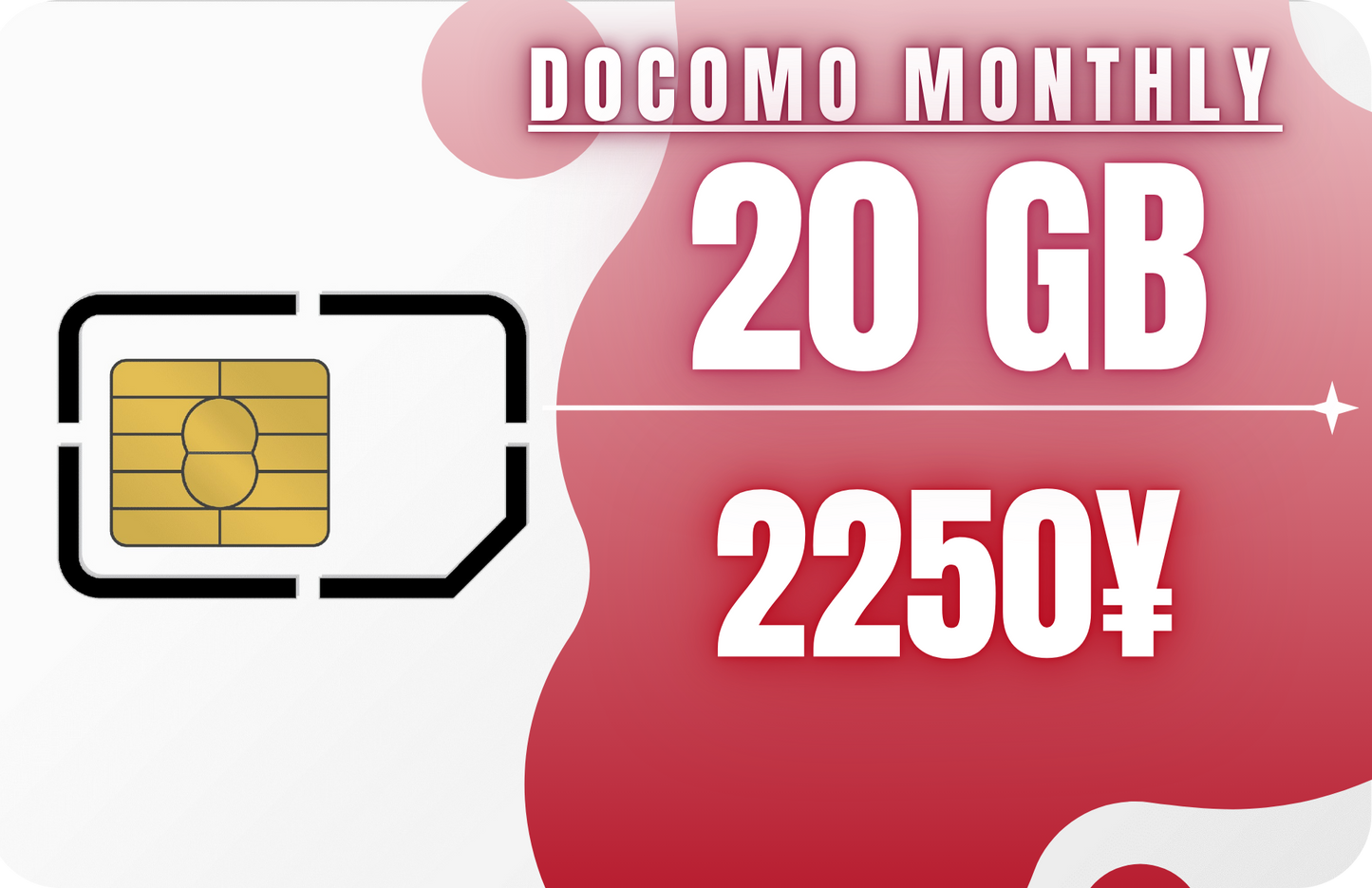 Docomo Monthly 20 GB Call & Data & SMS