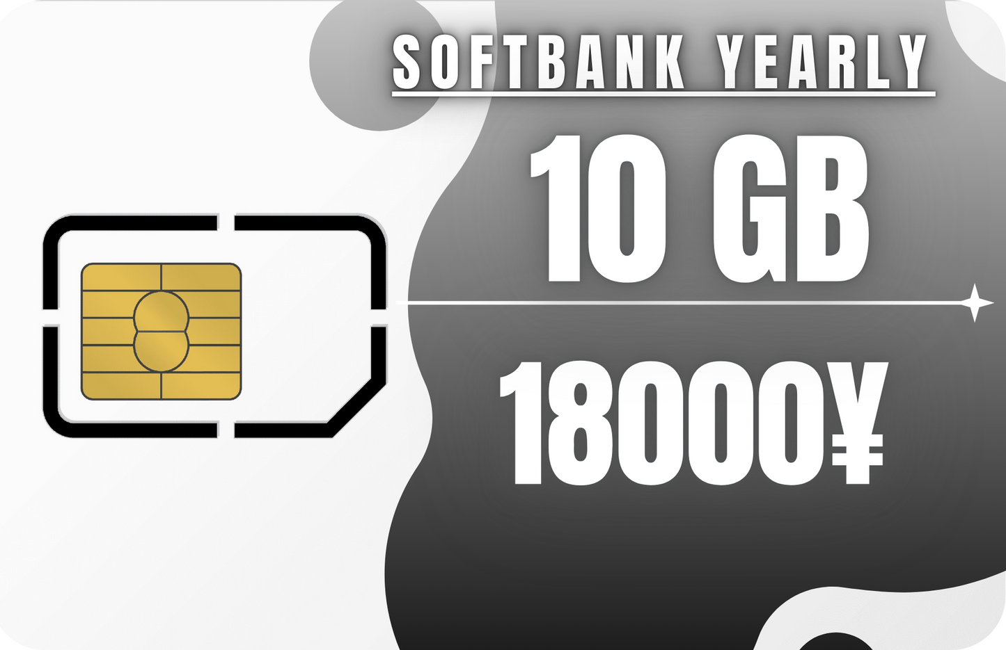 Softbank Yearly 10GB Data & Incoming SMS Only