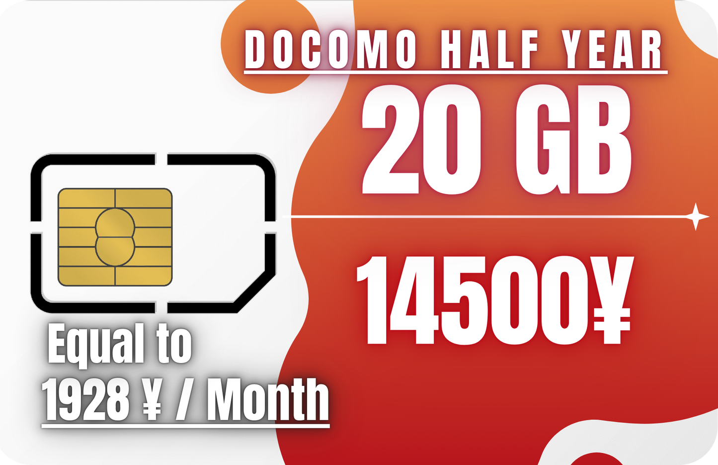 Docomo 7-Month 20 GB Call & Data & SMS