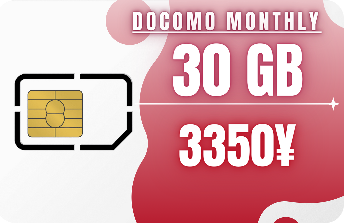 Docomo Monthly 30 GB Call & Data & SMS