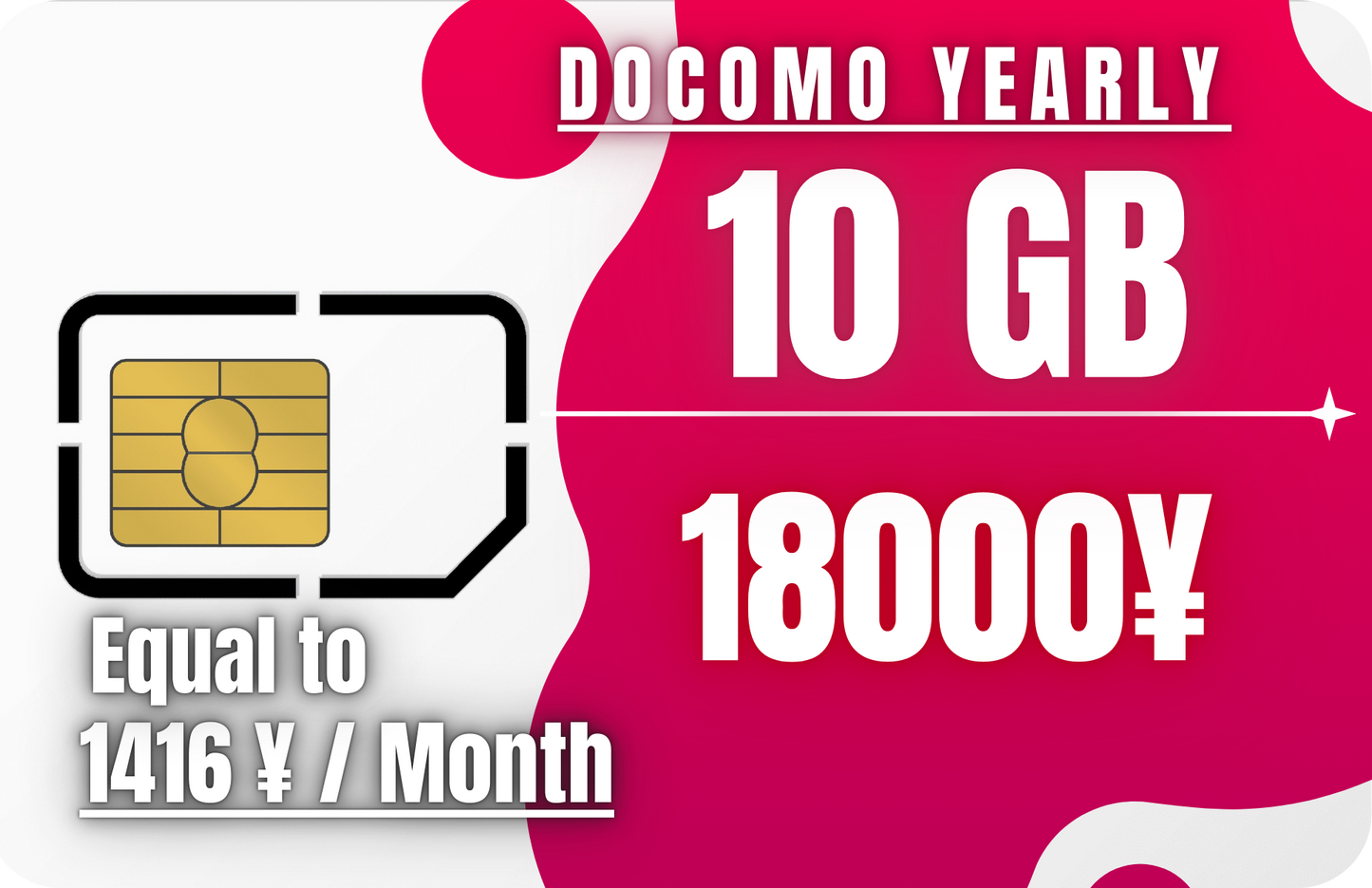 Docomo Yearly 10 GB Call & Data & SMS