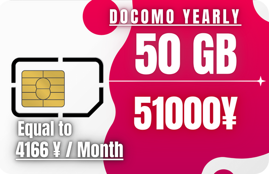 Docomo Yearly 50 GB Call & Data & SMS