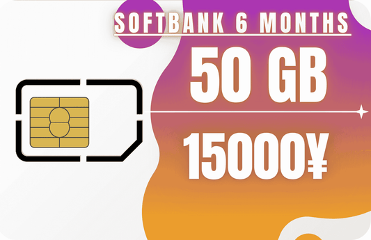 Softbank 6-Month 50 GB Monthly Data & Incoming SMS Only